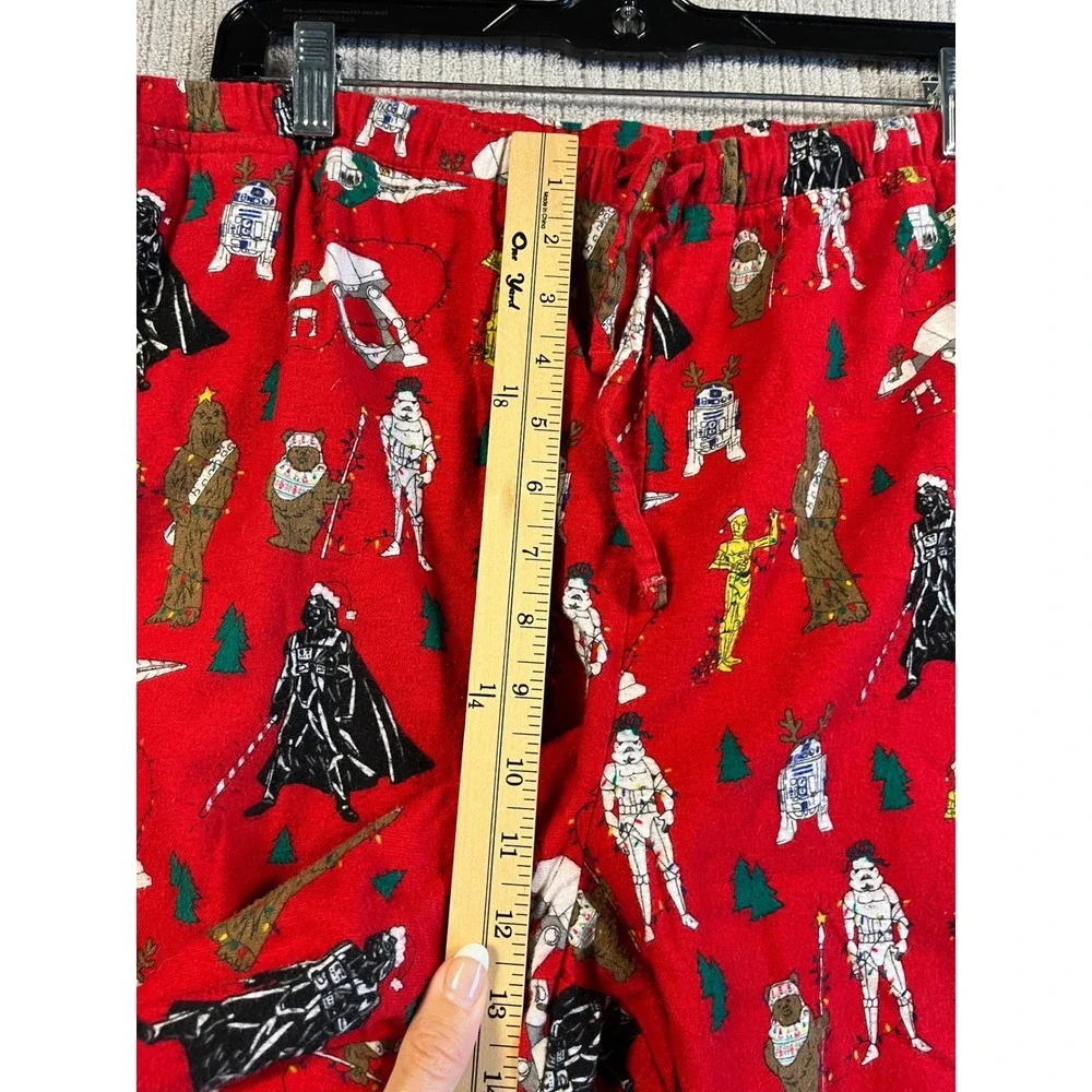 Hanna Andersson Star Wars Christmas Flannel Pajama Pants Adult XXL Red Lounge